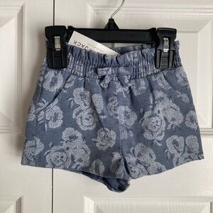 Janie and Jack High Waist Blue Floral Shorts